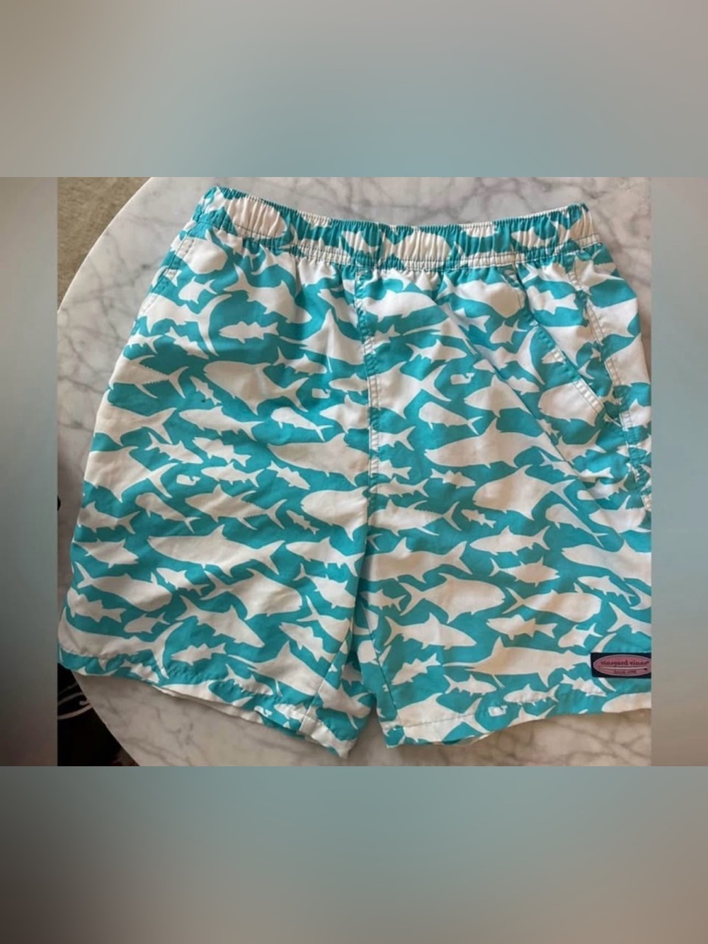 Vineyard Vines Men’s Swim Trunks - Small Sharks 7” inseam NWOT